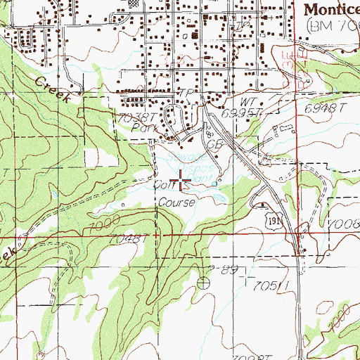 Topographic Map of North Creek, UT