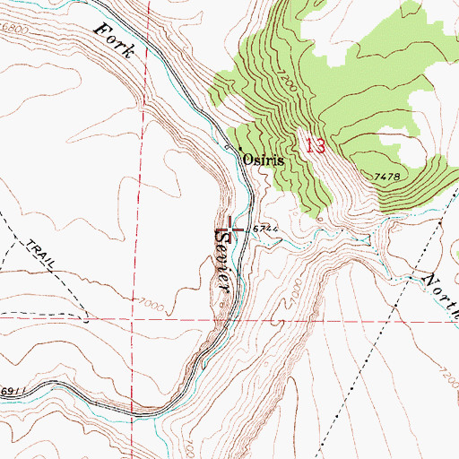 Topographic Map of North Creek, UT
