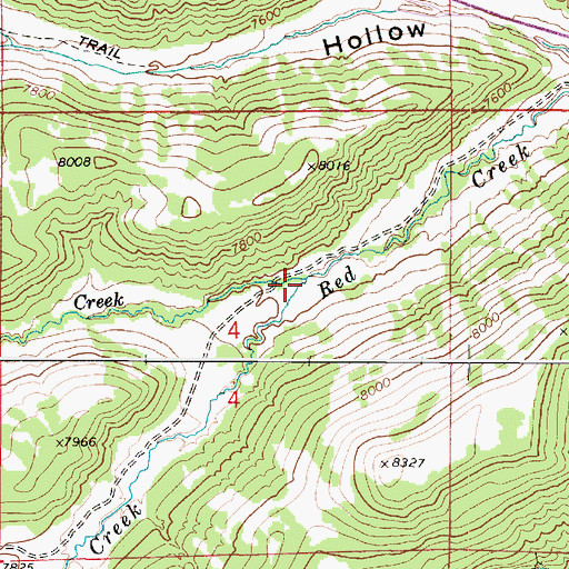 Topographic Map of North Creek, UT