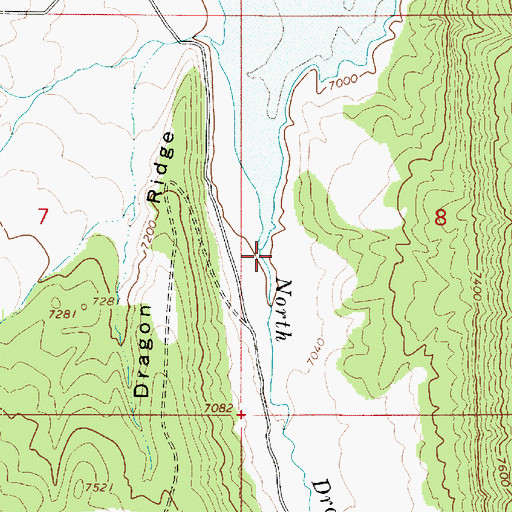 Topographic Map of North Dragon Creek, UT