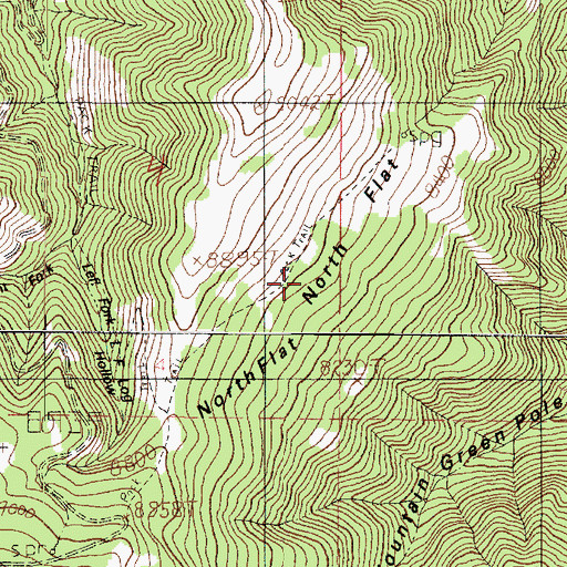 Topographic Map of North Flat, UT