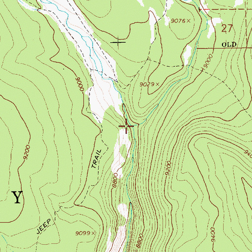 Topographic Map of North Fork Ashley Creek, UT