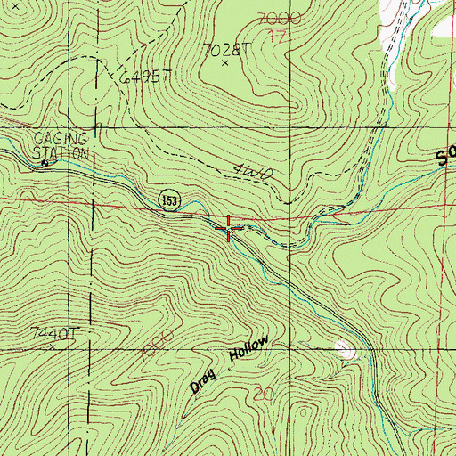 Topographic Map of North Fork Baker Canyon, UT