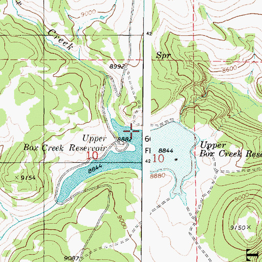 Topographic Map of North Fork Box Creek, UT