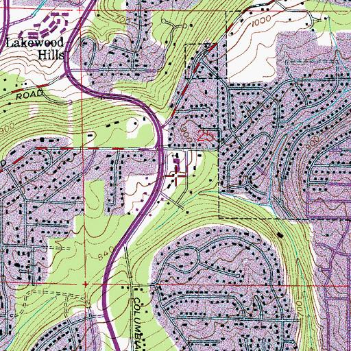 Topographic Map of Montgomery School (historical), AL