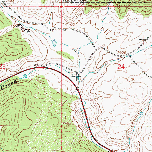Topographic Map of North Fork Deep Creek, UT