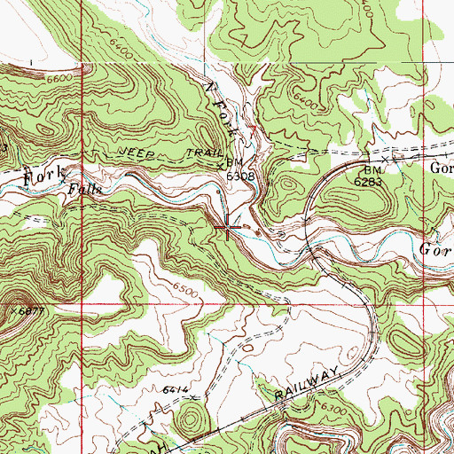 Topographic Map of North Fork Gordon Creek, UT