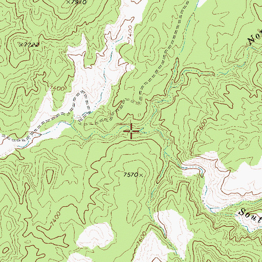 Topographic Map of North Fork Limekiln Creek, UT