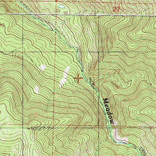 Topographic Map of North Fork Meadow Creek, UT