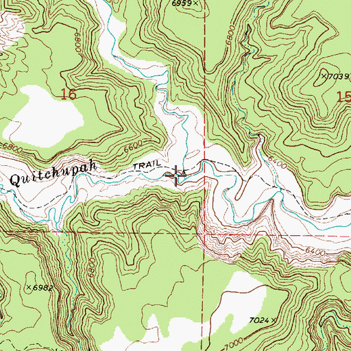Topographic Map of North Fork Quitchupah Creek, UT