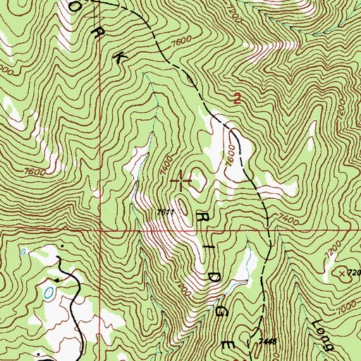Topographic Map of North Fork Ridge, UT