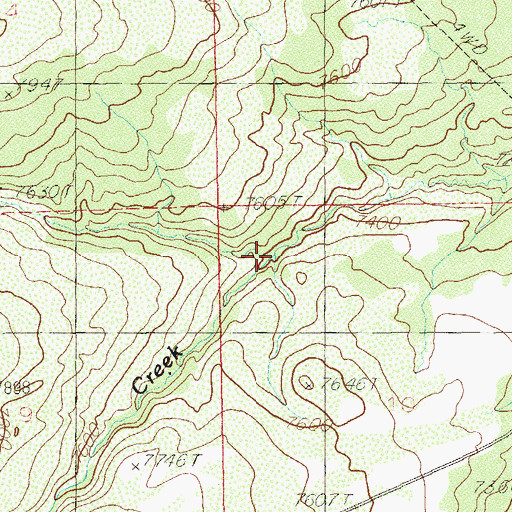 Topographic Map of North Fork South Creek, UT