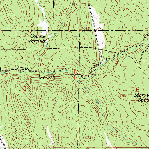 Topographic Map of North Fork Thistle Creek, UT