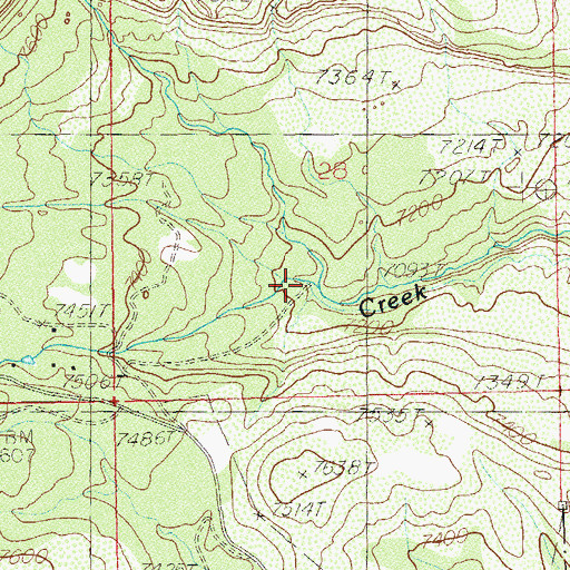 Topographic Map of North Fork Verdure Creek, UT