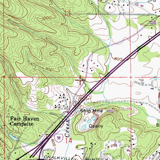 Topographic Map of Mount Canana Church, AL