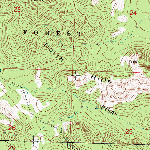 Topographic Map of North Hills, UT