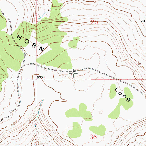 Topographic Map of North Horn Mountain, UT