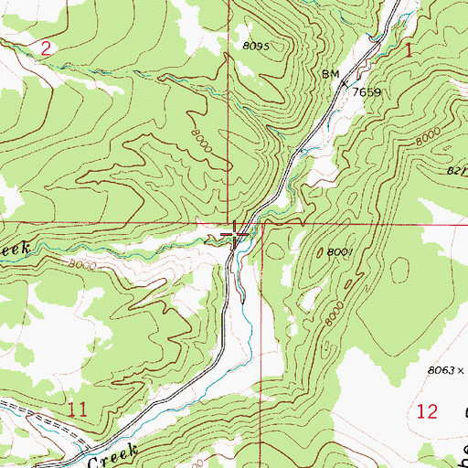 Topographic Map of North Last Chance Creek, UT