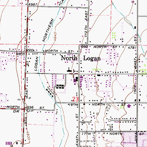 Topographic Map of North Logan, UT