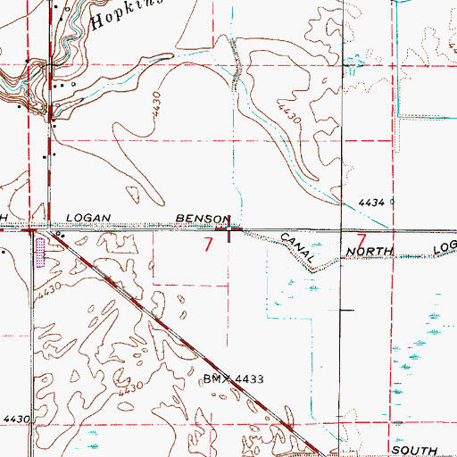 Topographic Map of North Logan Benson Canal, UT