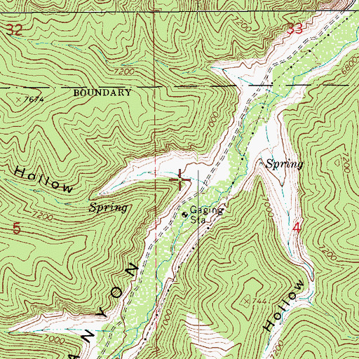 Topographic Map of North Lost Hollow, UT
