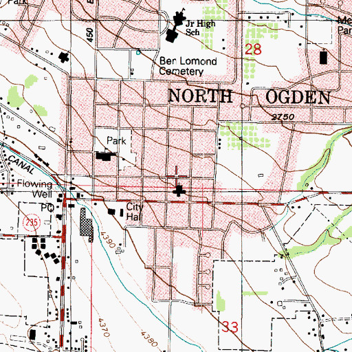 Topographic Map of North Ogden, UT