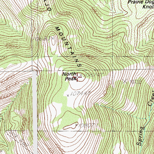 Topographic Map of North Peak, UT