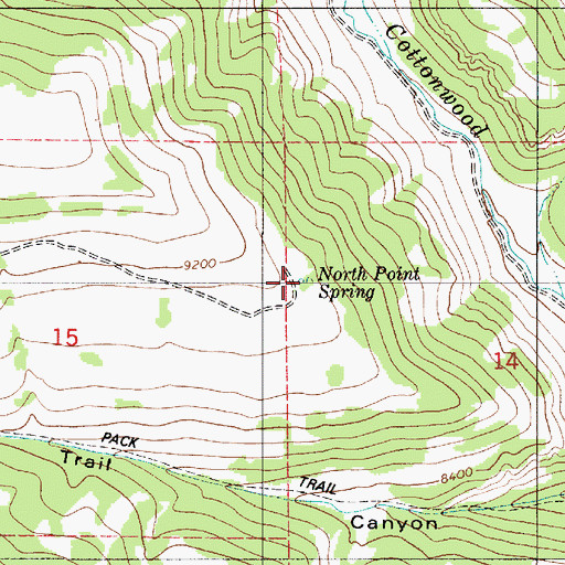 Topographic Map of North Point Spring, UT