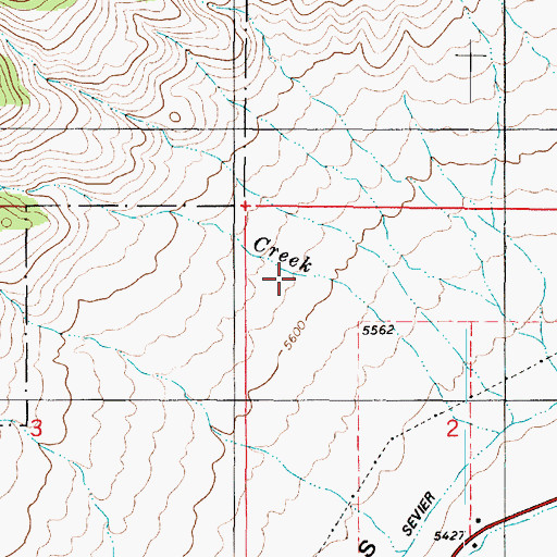 Topographic Map of North South Creek, UT