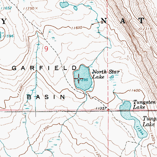 Topographic Map of North Star Lake, UT