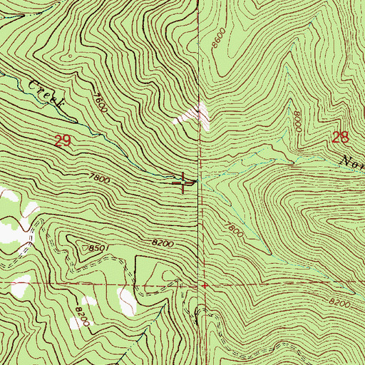 Topographic Map of North Twin Creek, UT
