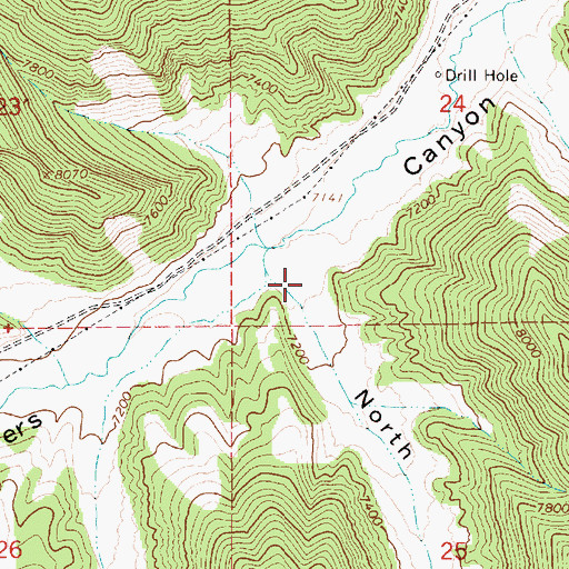 Topographic Map of North Twin Hollow, UT