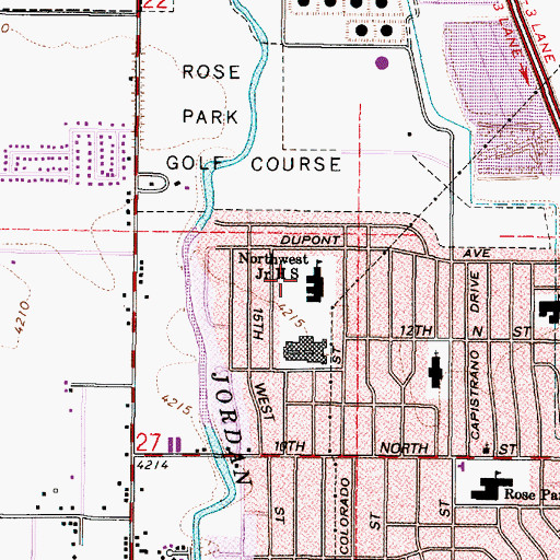 Topographic Map of Newman Elementary School, UT