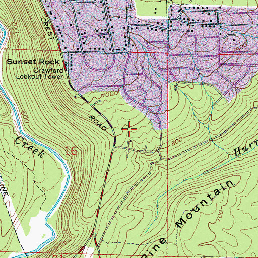 Topographic Map of Martinwood Estates, AL