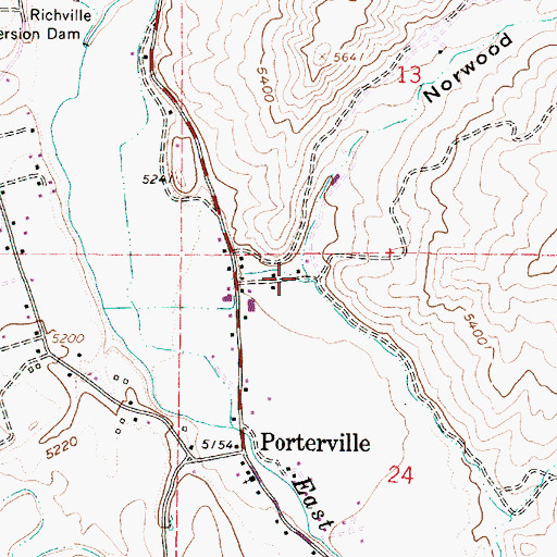 Topographic Map of Norwood Canyon, UT