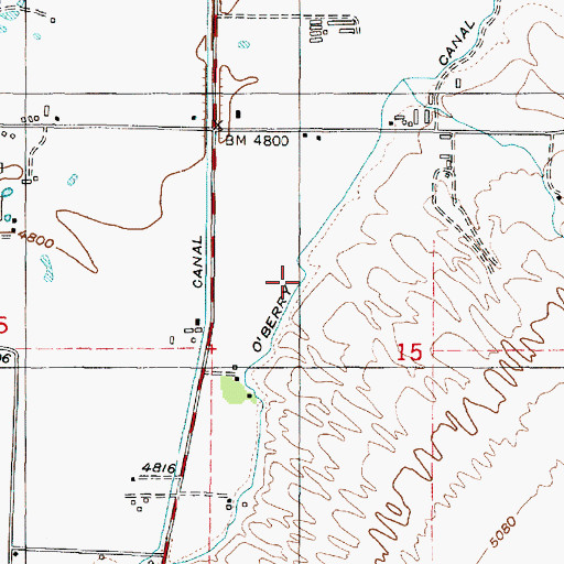 Topographic Map of O'Berry Canal, UT