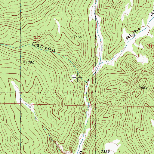 Topographic Map of Oak Canyon, UT