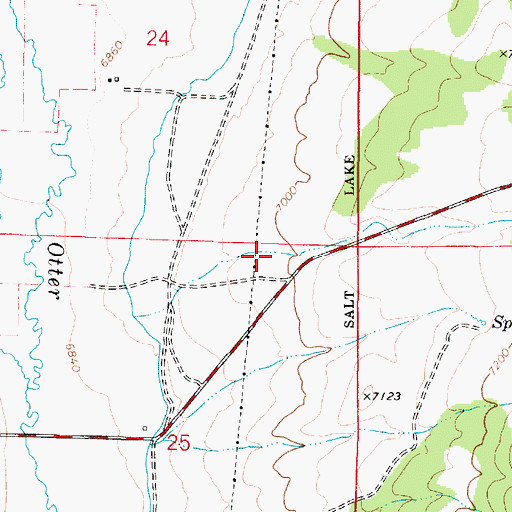 Topographic Map of Oak Creek Canyon, UT