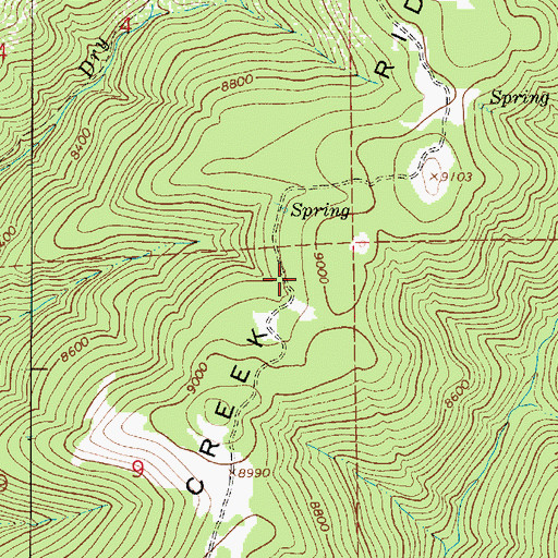 Topographic Map of Oak Creek Ridge, UT