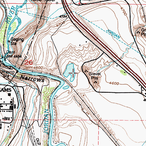 Topographic Map of Oak Hollow, UT