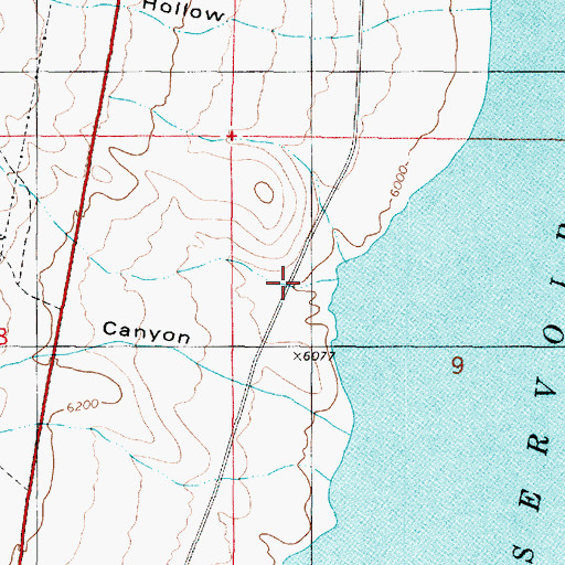 Topographic Map of Oak Springs Canyon, UT