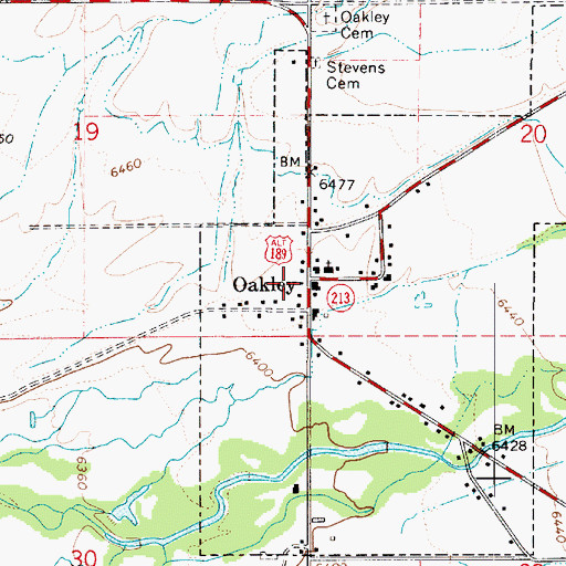 Topographic Map of Oakley, UT