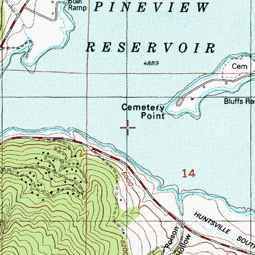Topographic Map of Ogden Valley, UT
