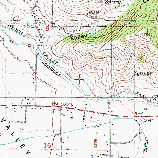 Topographic Map of Ogden Valley Canal, UT
