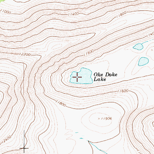 Topographic Map of Oke Doke Lake, UT
