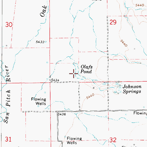 Topographic Map of Olafs Pond, UT