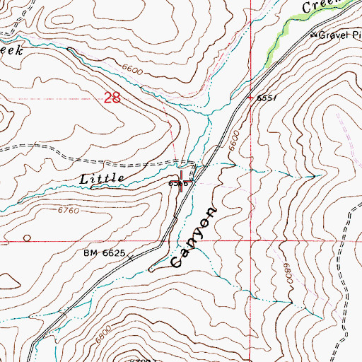 Topographic Map of Old Canyon, UT