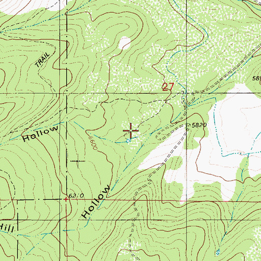 Topographic Map of Old Cart Hollow, UT
