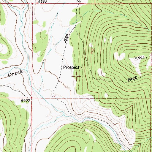 Topographic Map of Old Larsen Mine, UT