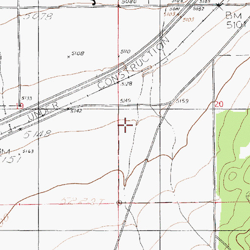 Topographic Map of Old Pinery Canyon, UT